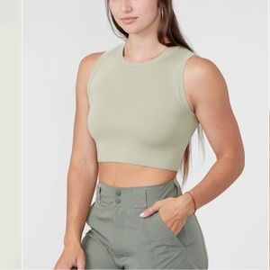 Knit Tank Top in Matcha